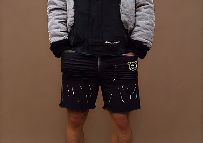 Bermuda jeans jogador com bolsos laterais e traseiros, ideal para um look prático e estiloso.