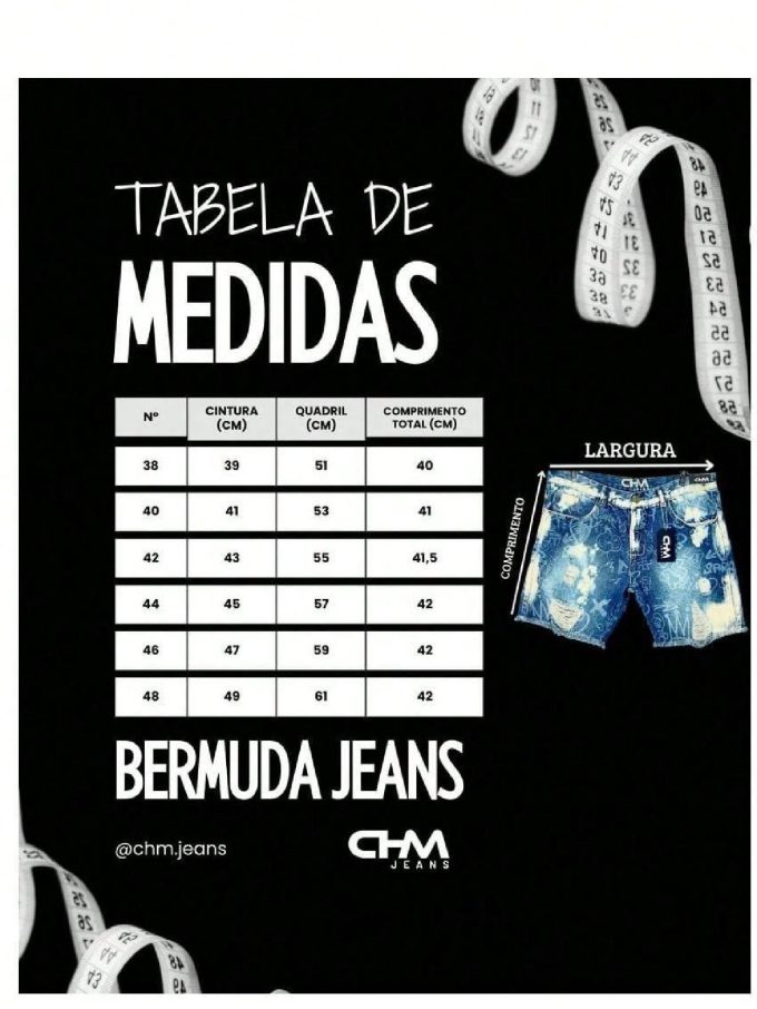 Bermuda Jeans Jogador Masculina Black List — foto 7
