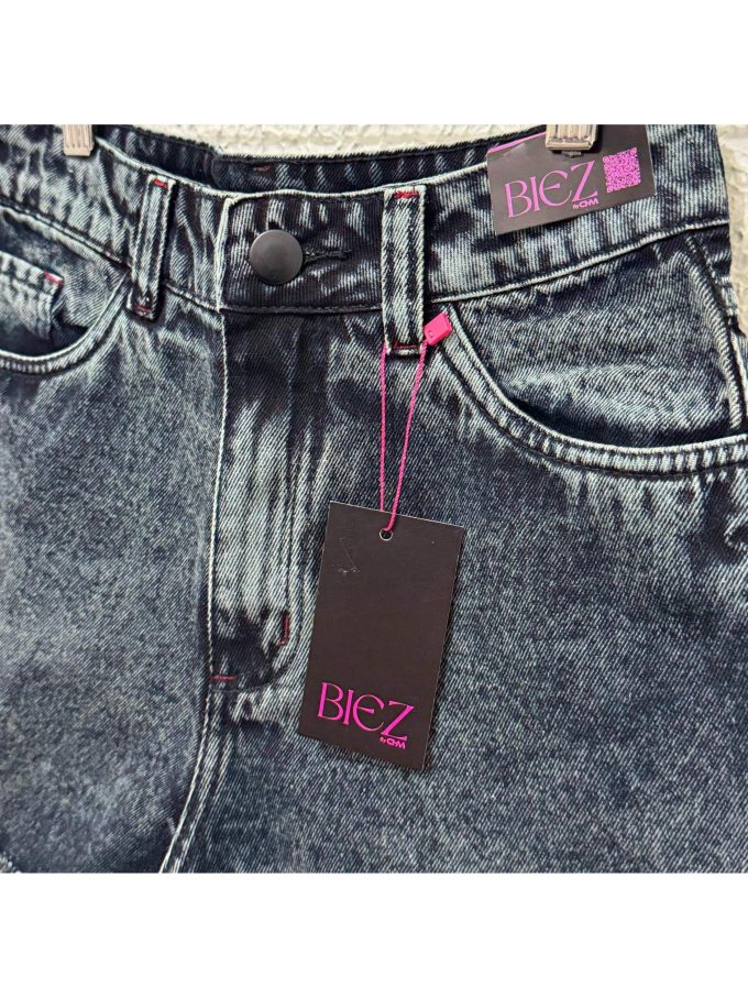 Shorts Jeans Feminino Cintura Alta GraySky — foto 6