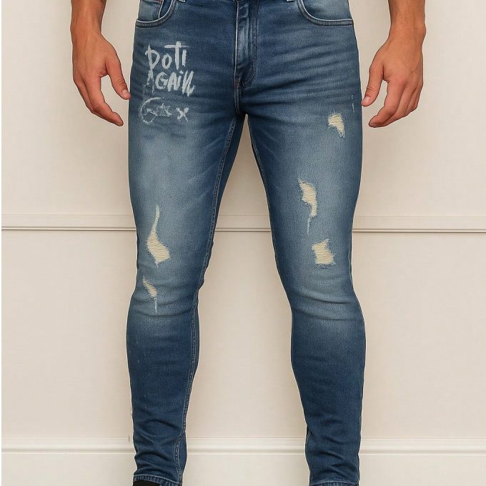 Calça Jeans Masculina Super Skinny Do It Blue — foto 8