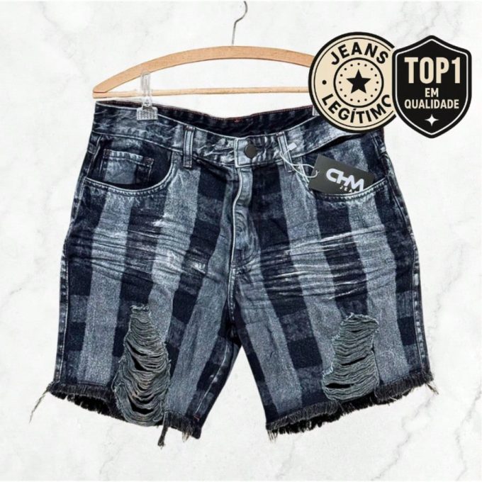 Bermuda Jeans Jogador Masculina Black List — foto 8