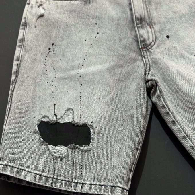 Bermuda Jeans Masculina Longa FullSky – Cinza Destroyed — foto 7