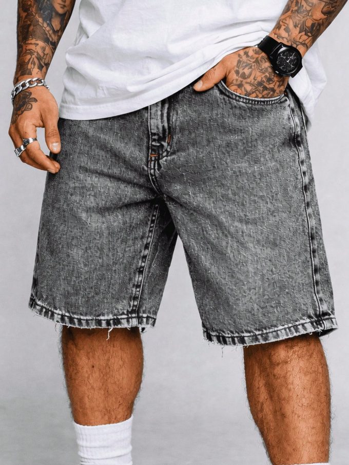 Bermuda Jeans Masculina Longa Basic – Lavagem Clara