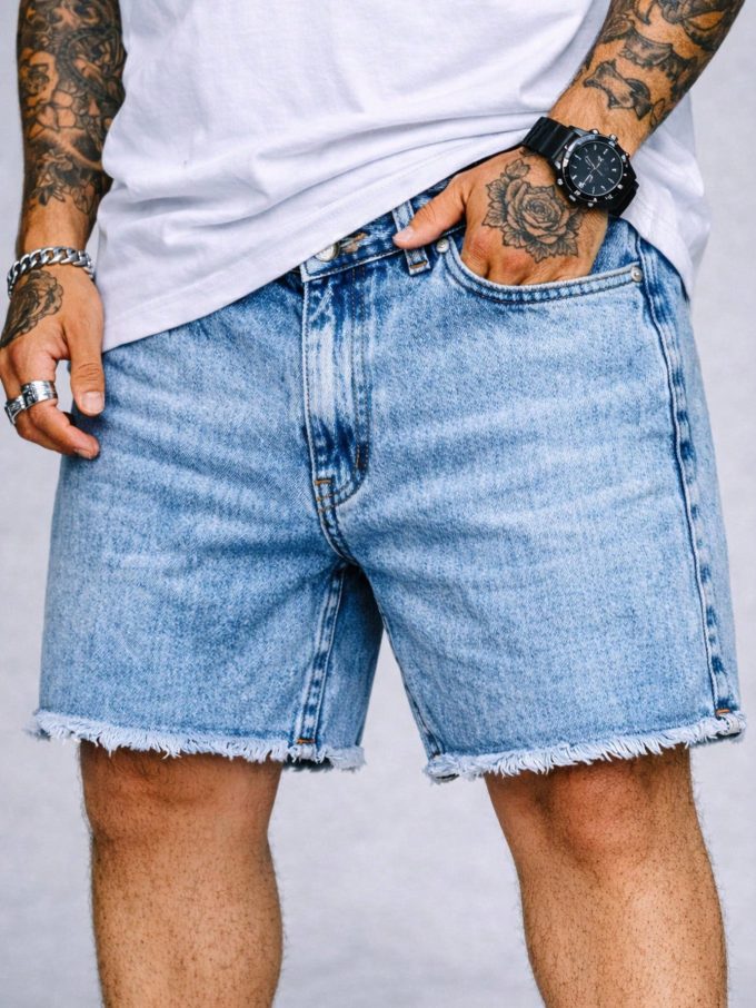 Bermuda Jeans Jogador Masculina Sky Basic