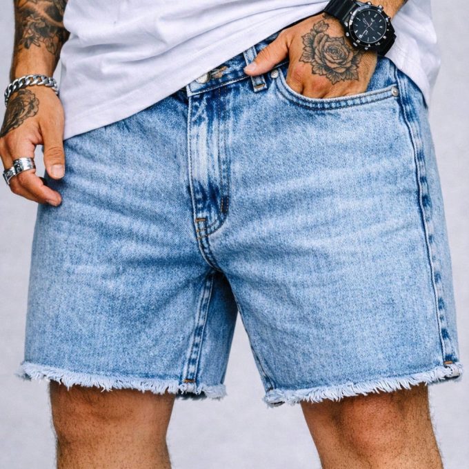 Bermuda Jeans Jogador Masculina Sky Basic — foto 6
