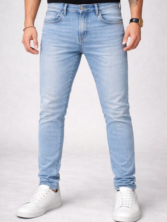 Calça Jeans Masculina Super Skinny Sky Bigode
