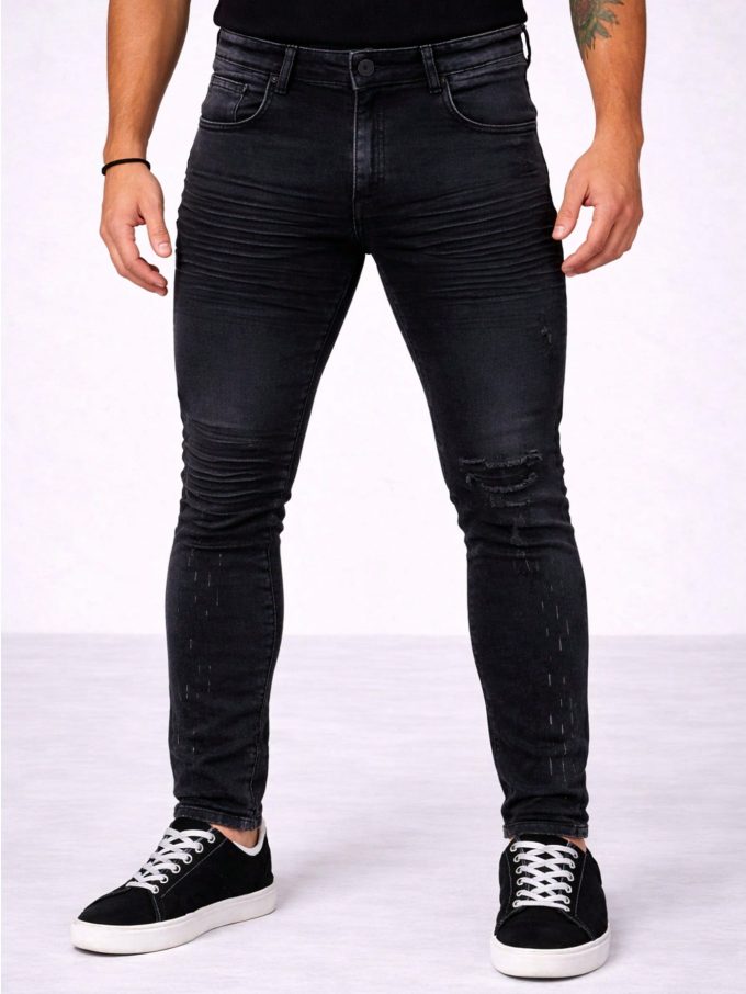 Calça Jeans Masculina Super Skinny Black Flex