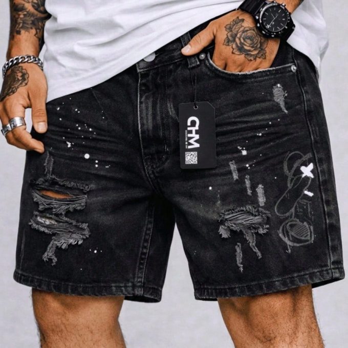 Bermuda Jeans Jogador Masculina Barra Fechada Urso Fend — foto 6