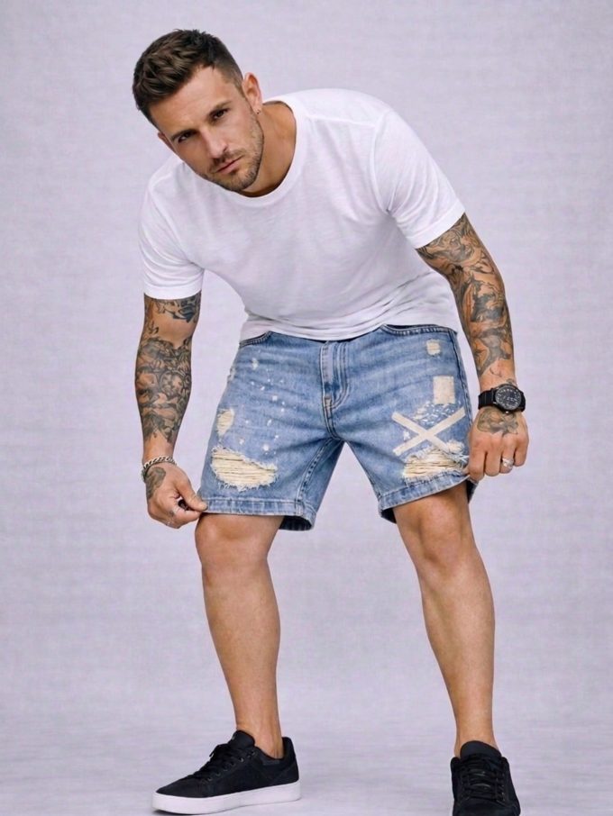 Bermuda Jeans Jogador Masculina Barra Fechada Urban X — foto 4