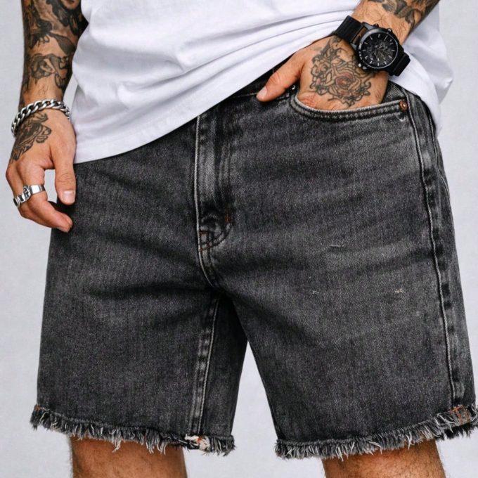 Bermuda Jeans Jogador Masculina GraySky — foto 5