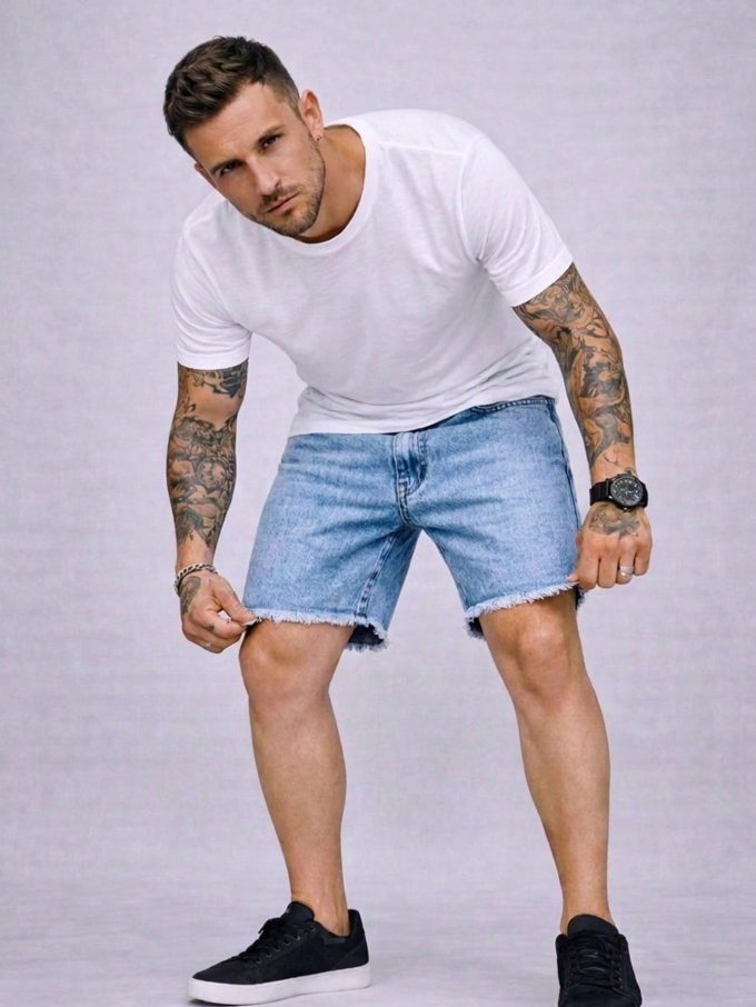 Bermuda Jeans Jogador Masculina Sky Basic — foto 4
