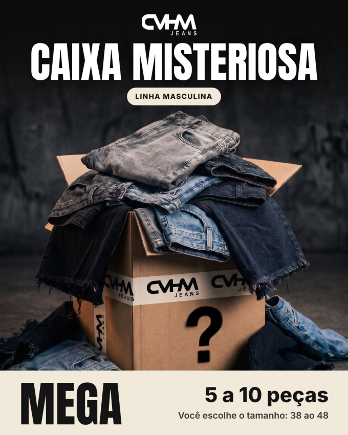 Caixa Misteriosa Masculina – MEGA (5 a 10 peças)