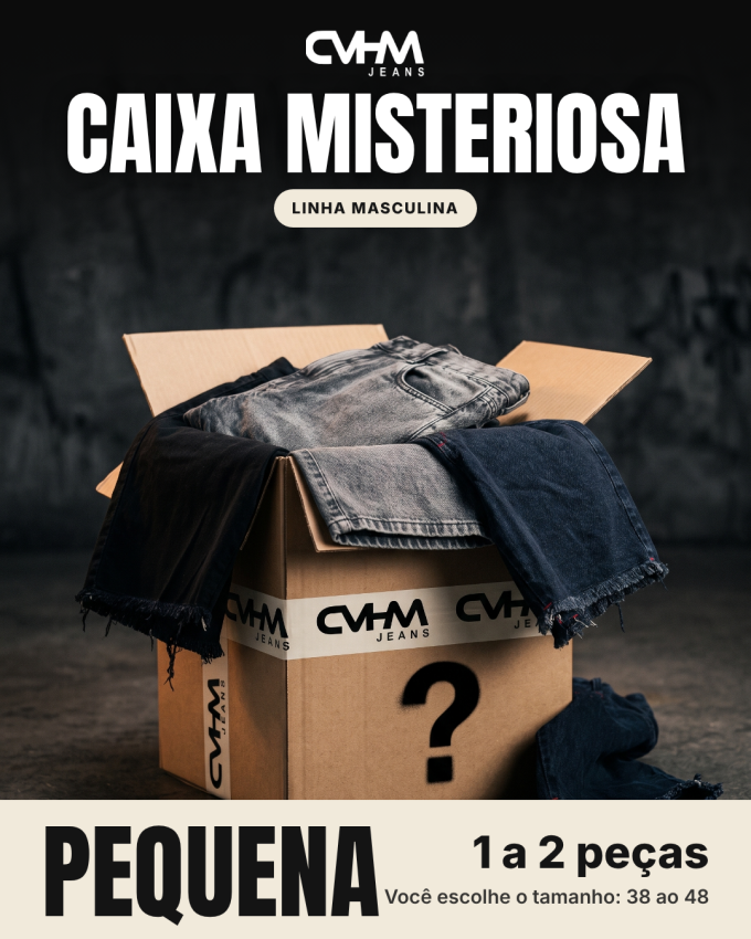 Caixa Misteriosa Masculina – Pequena (1 a 2 peças)